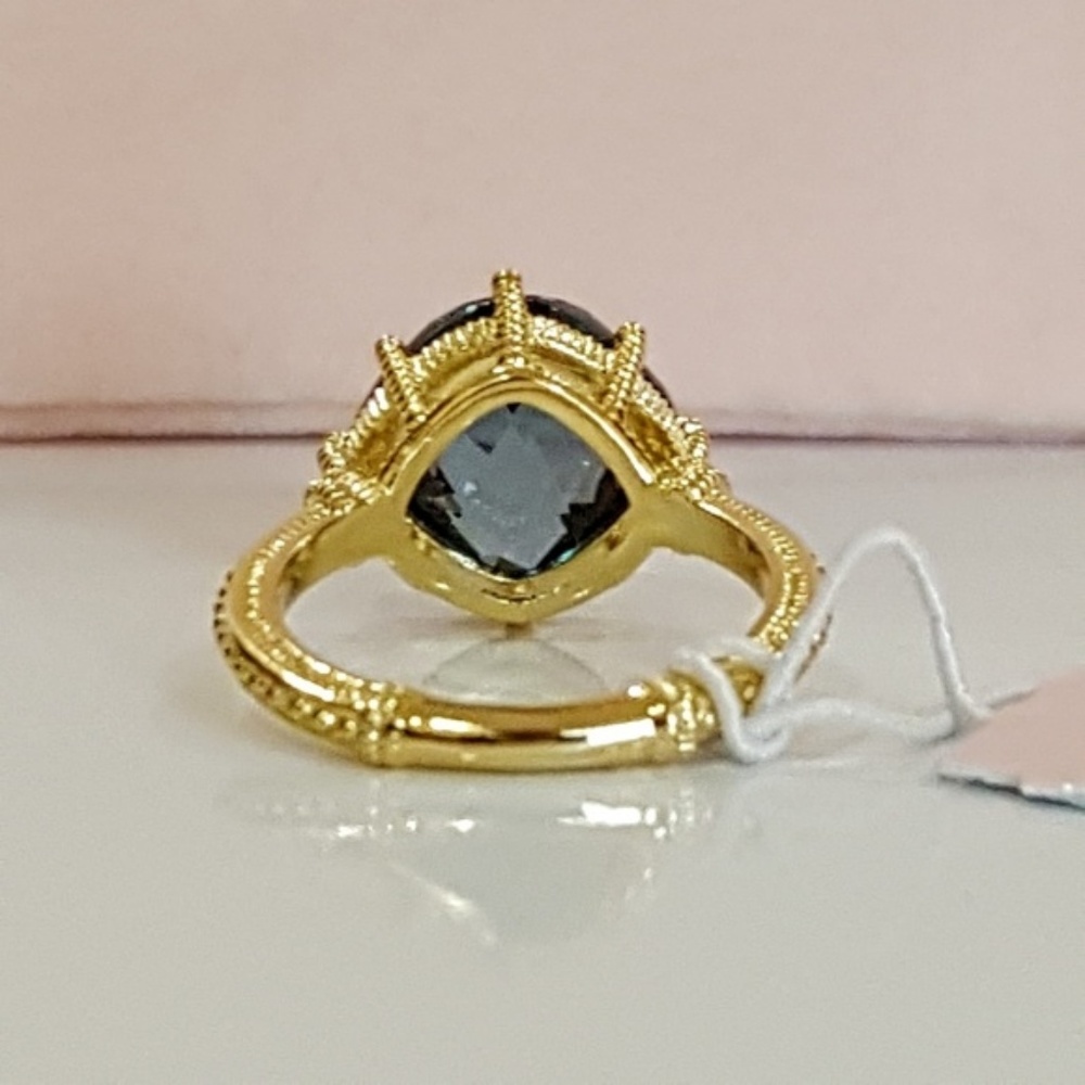Judith Ripka 14k Vermil London Blue Spinel Ring - Picture 3 of 8